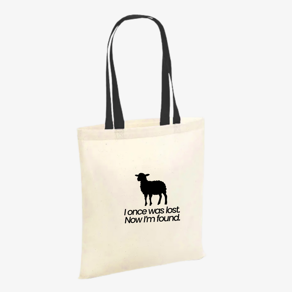 Tote bag |  I once was lost, now I'm found.
